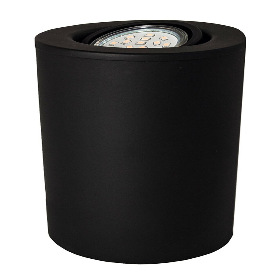 image 1 of Matt Black GU10 Floor or Table Lamp Uplighter with Tilt Capability | Black