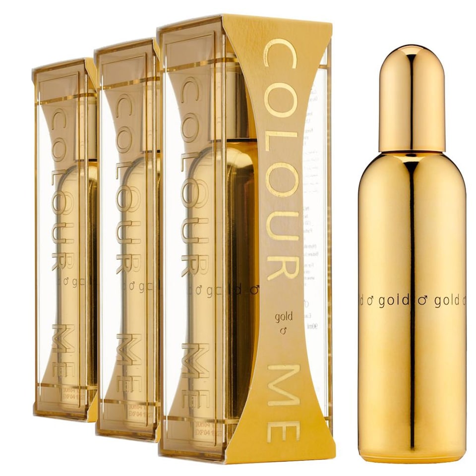 image 1 of Colour Me Gold EDP Eau De Parfum For Him 100ml - Pack of 3
