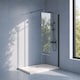 image 5 of Balterley Blymhill Contemporary Bathroom 8mm Glass Profile Wetroom Screen with Support Bar, Matt Black, 1950 x 700 x 14mm