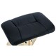 image 6 of Sorento Bonded Leather Swivel Recliner Armchair Chair w Footstool (Black)