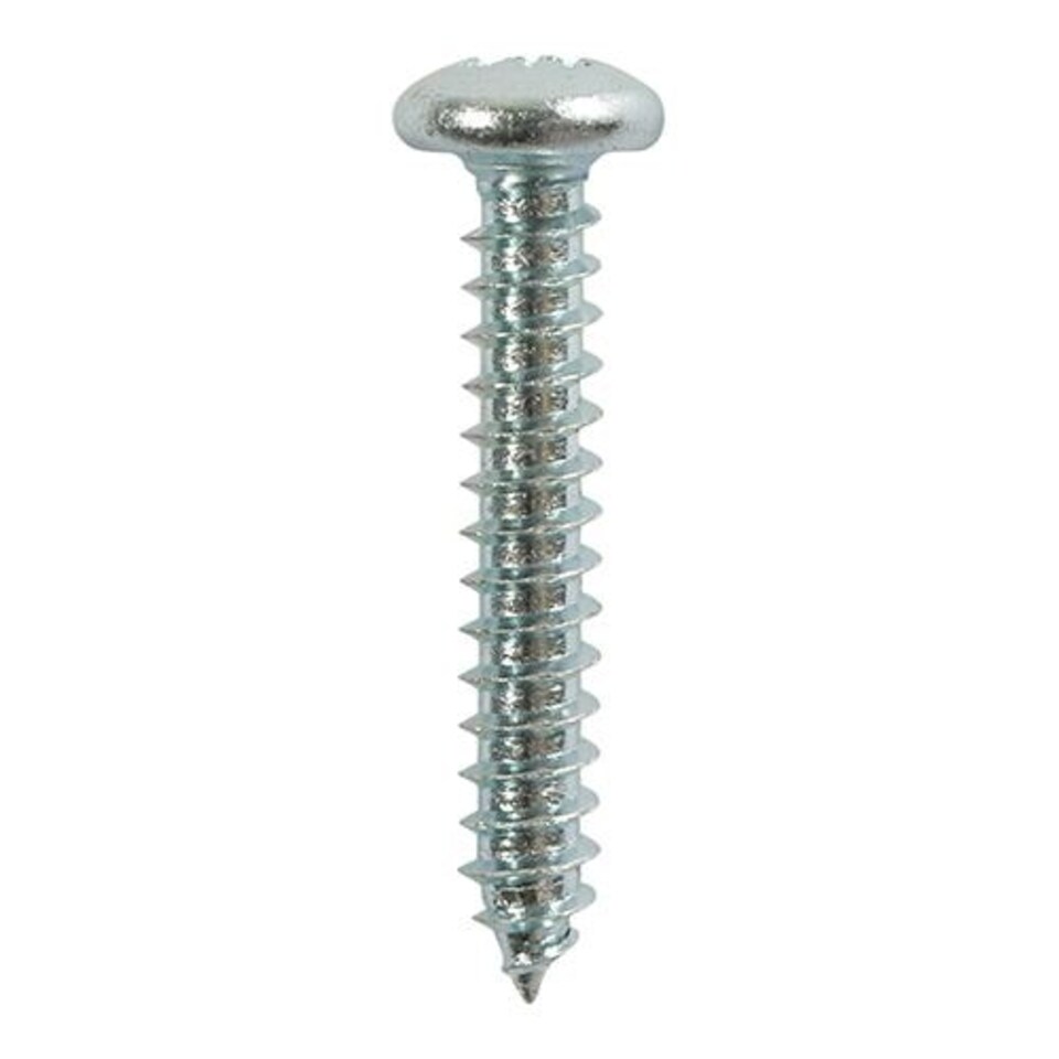 image 1 of Timco - Self-Tapping Screws - PZ - Pan - Zinc (Size 10 x 5/8 - 10 Pieces)