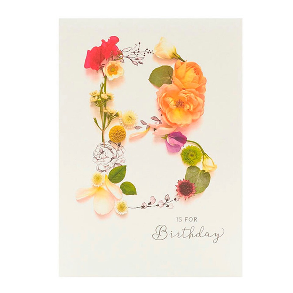 image 1 of UK Greetings | Birthday Card for Her/Friend | Happy Birthday Gifts | Her, Girls, Women | Pretty B Design | With Envelope