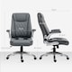 image 3 of Vinsetto Executive Office Chair with Arms, PU Leather Ergonomic Office Chair with Tilt Function and Adjustable Height, Swivel Rolling for Home Office Working, Dark Grey