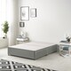 image 3 of Astoria Divan Bed Base with 2 Drawers & 30 Inch Diamante Headboard in Linen Fabric | Silver | Silver | Small Double