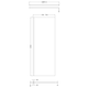 image 2 of Balterley Blymhill Contemporary Bathroom 8mm Glass Profile Wetroom Screen with Support Bar, Brushed Brass, 1950 x 760 x 14mm
