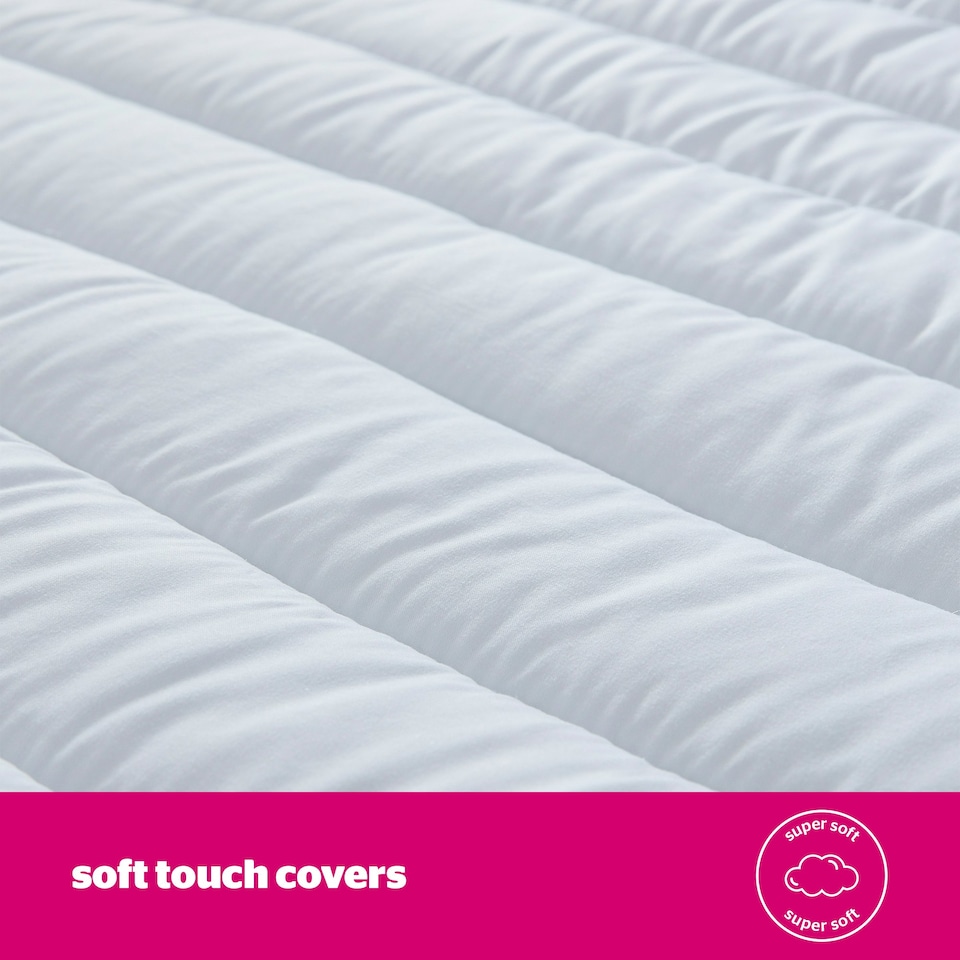 image 1 of Silentnight Ultrabounce Mattress Topper, Bouncy Filling, Hypoallergenic, 2.5 cm Thick, Double