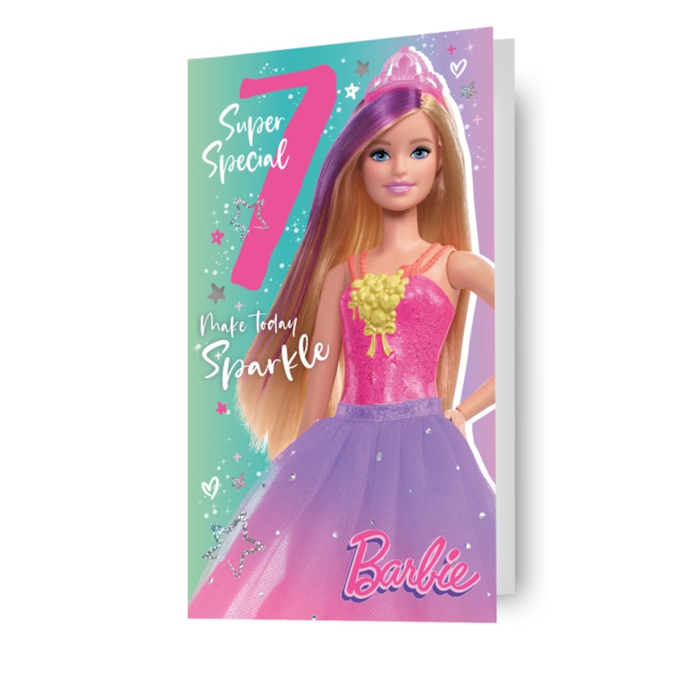 image 1 of Barbie Age 7 Birthday Card
