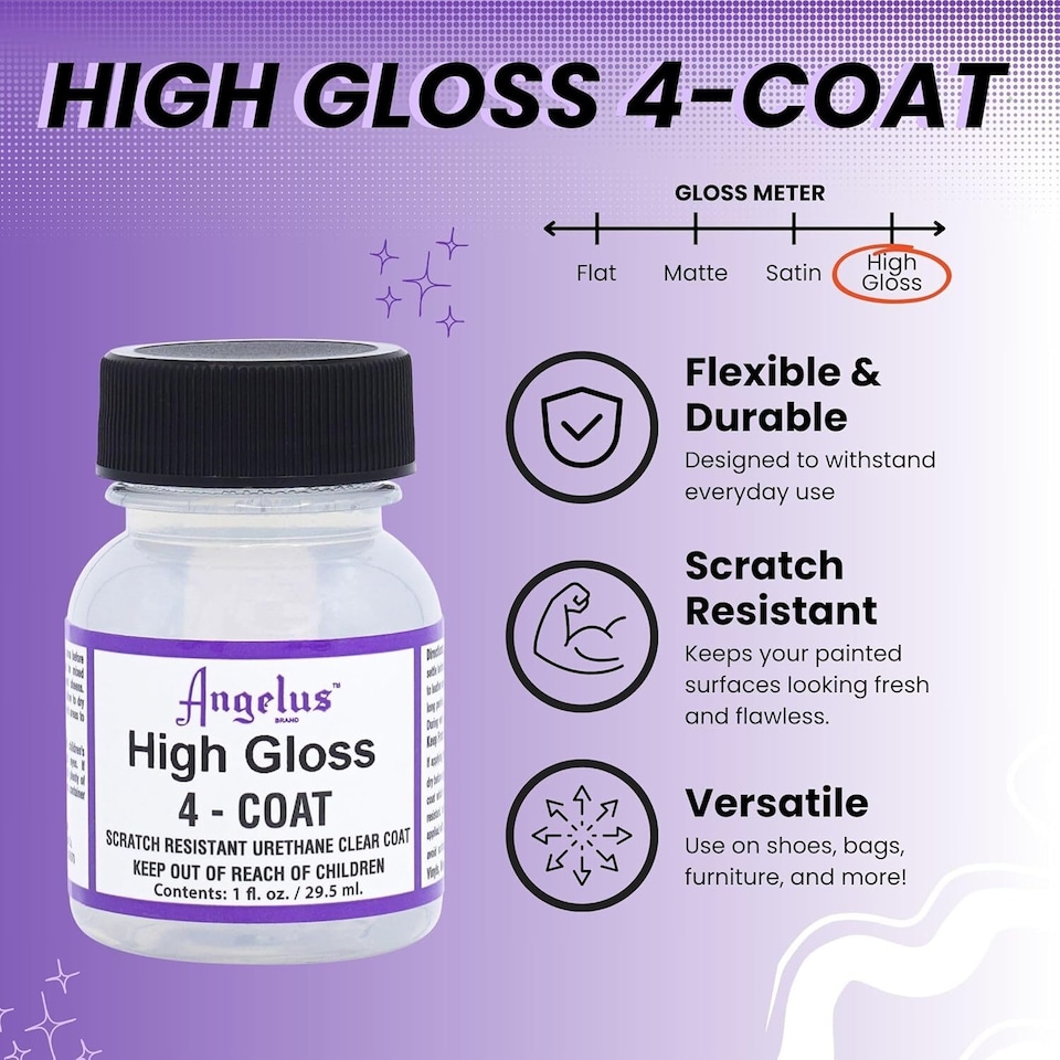 image 1 of Angelus 4-Coat 904 High Gloss Finisher - Mirror Shine for Sneakers