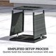 image 6 of Outsunny Side Table 2-Tier with Storage Shelf/Grey | Grey | Grey, Dark Grey | 45 x 45 x 43 cm