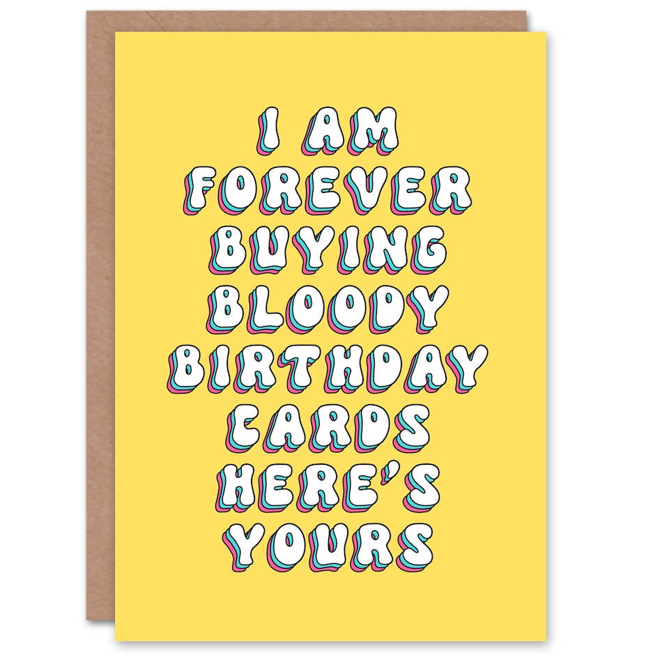 image 1 of Funny Birthday Card Forever Buying Cards Joke for Sister or Daughter