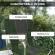 image 3 of Outsunny Folding Directors Chair Aluminium Camping Chair with Cooler Bag Green