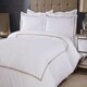 image 1 of Carlton Embroidered Duvet Set Double Bed Taupe
