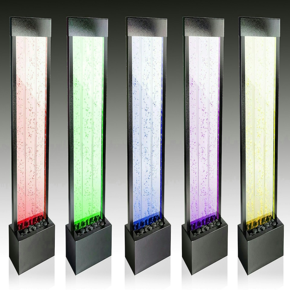 image 1 of Primrose Bubble Water Wall Feature with Colour Changing RGB LEDs 122cm