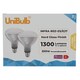 image 1 of UniBulb Infra-Red Heater Lamp Bulb E27 1300lm 250W 2700K - Pack of 2