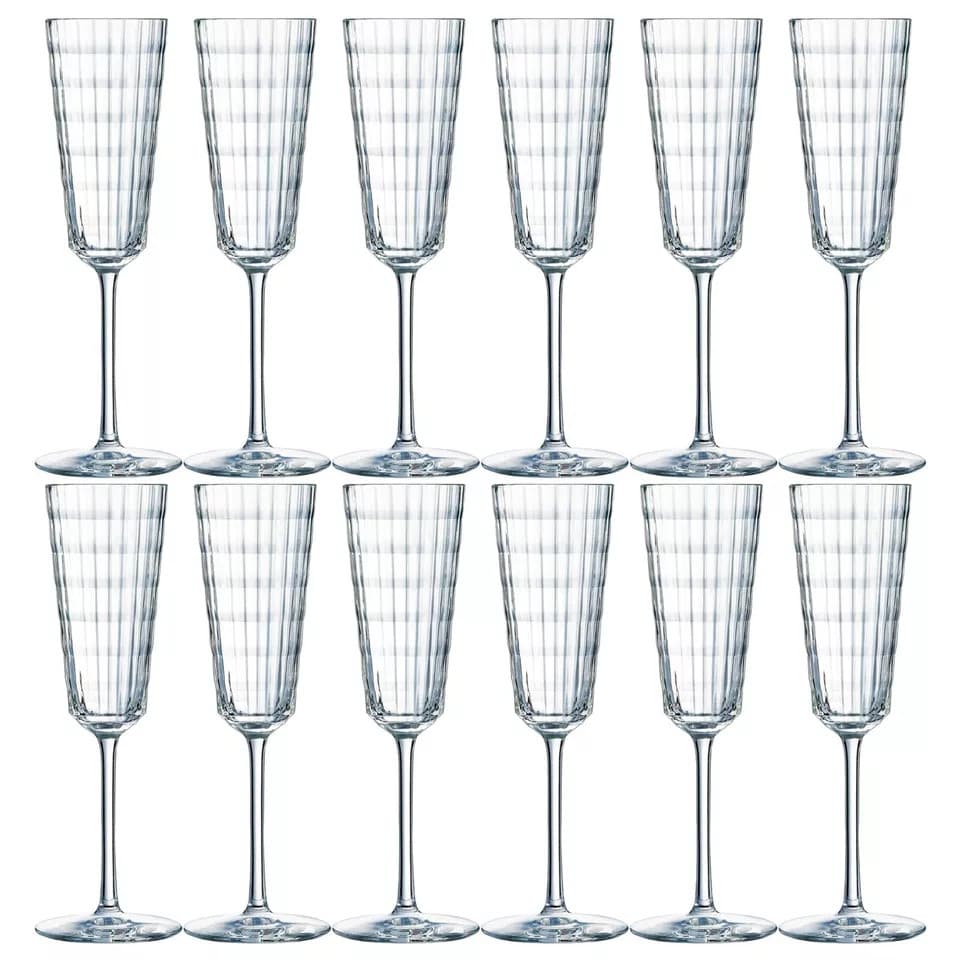 image 1 of 170ml Eclat Cristal D'Arques Iroko Crystal Champagne Flute | Clear | 12