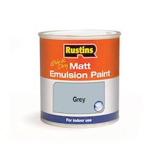 Rustins Quick Dry Matt Emulsion Paint Grey 250ml