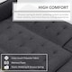 image 6 of HOMCOM Upholstered Sofa bed 3 Seater Home Theater with Storage Grey