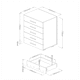 image 6 of Lido, 5 Narrow Chest Of Drawers White