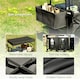 image 7 of Outsunny Outdoor Push Pull Wagon Stroller Cart w/ Canopy Top Black