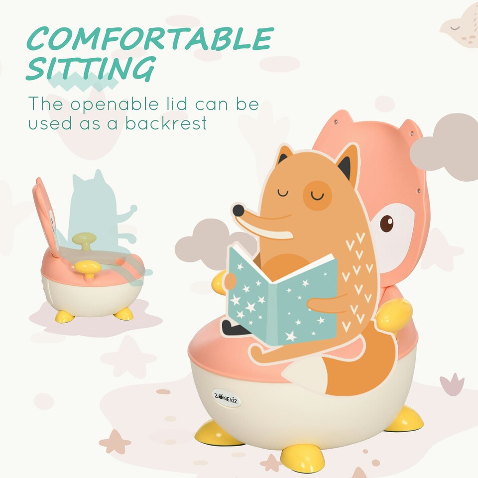 image 1 of ZONEKIZ Infant Potty Training Toilet with Splash Guard