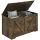 image 1 of HOMCOM Storage Trunk for Living Room, with Safety Hinges, 80cm, Rustic Brown Brown