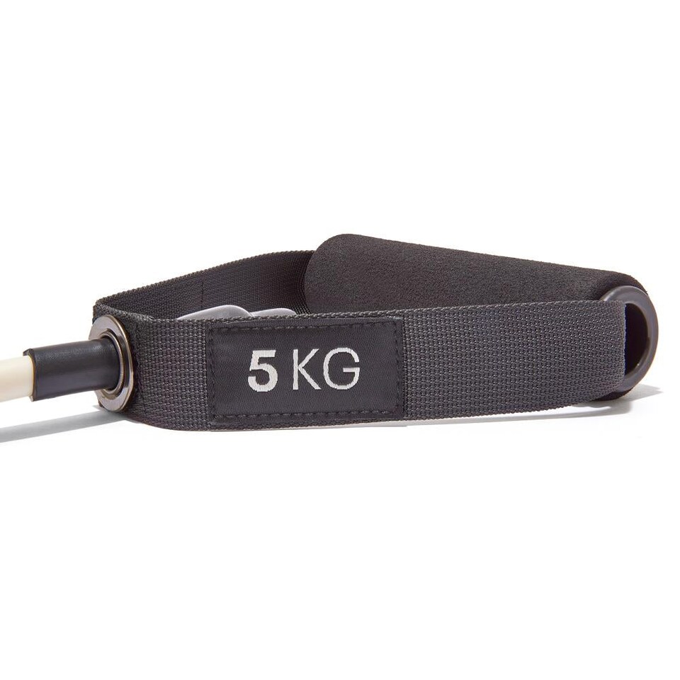 image 1 of Reebok Resistance Tube — Light Portable TPR Exercise Band with Foam-Padded Handles | Multi | Light