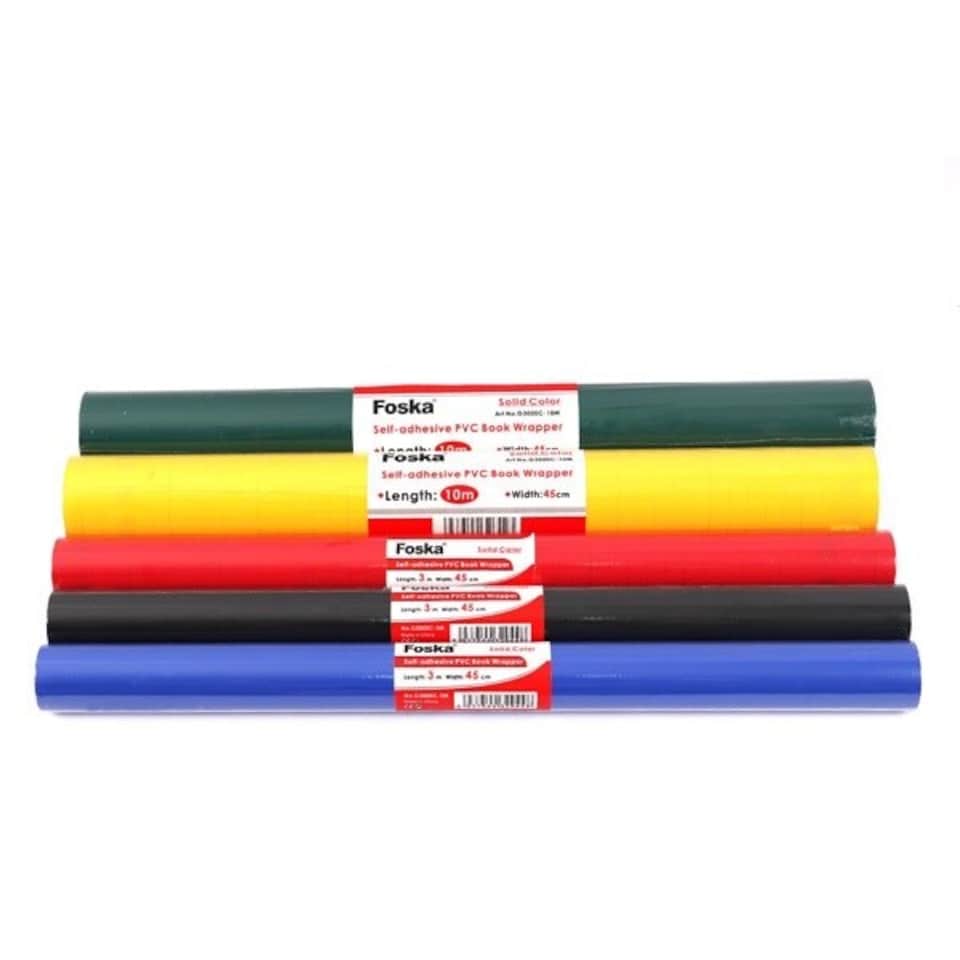 image 1 of Yellow Self Adhesive PVC Book Cover 45cm x 3m