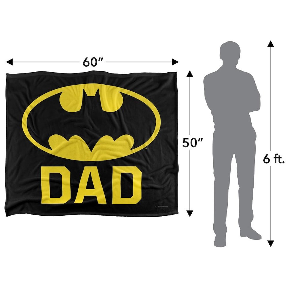 image 1 of Batman Dad Logo Blanket | Multi | Multicoloured | One Size | 1