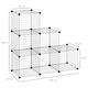 image 5 of HOMCOM DIY 6 Cube Metal Wire Rack Interlocking Storage Cabinet Living Room Organiser Display Shelves Black