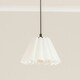 image 1 of ValueLights Lauren White Fabric Pleated Scallop Edge Tapered Ceiling Floor Table Lamp Shade