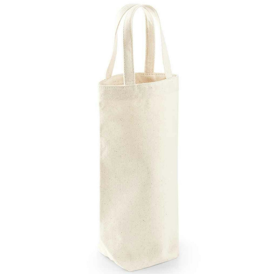 image 1 of Westford Mill Fairtrade Bottle Bag - Natural - One Size
