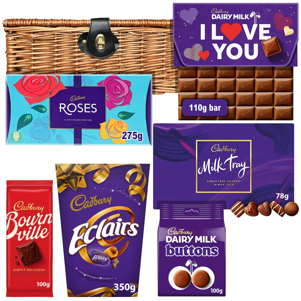 image 1 of Cadbury Valentine's Day Chocolate Basket