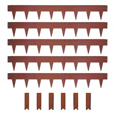 1m Heavy Duty Metal Garden Borders with Pega - Set of 5 | Bronze | Rust