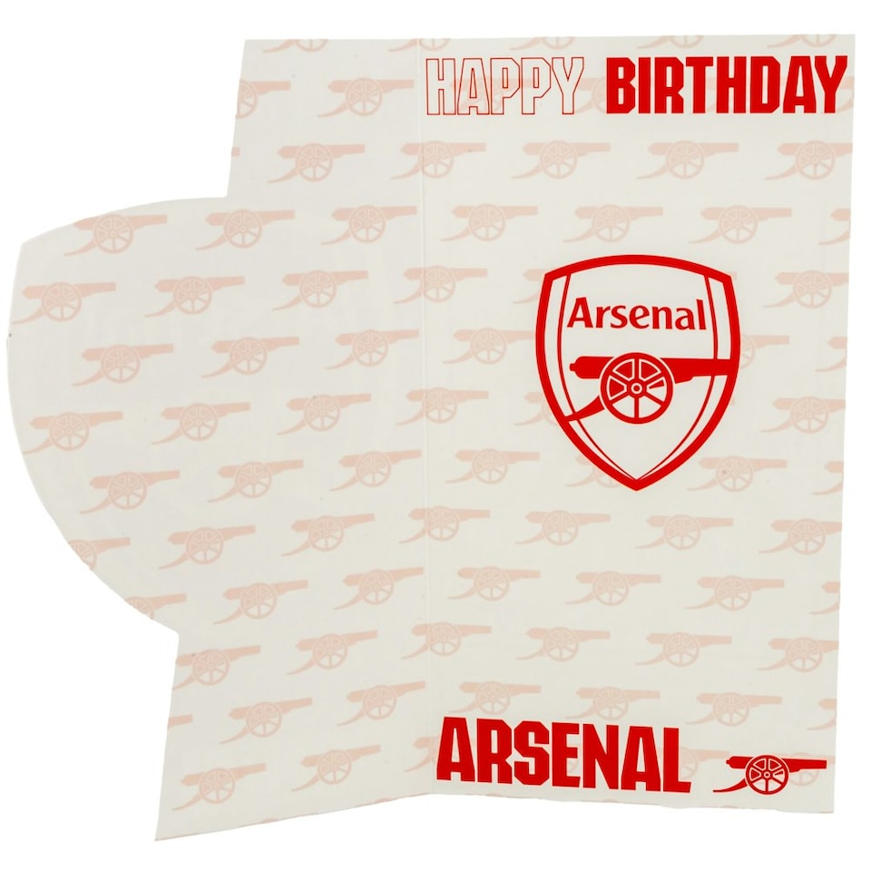 image 1 of Arsenal FC Crest Birthday Card - Red/White - One Size