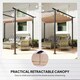 image 4 of Outsunny 3x3m Outdoor Pergola Metal Gazebo Porch Awning Retractable Canopy