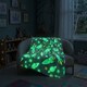 image 3 of Glow in the Dark Outerspace Blanket Soft Galaxy Night Sky Throw for Kids 100x150cm | Multi