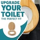 image 2 of Marco Paul Pine Wooden Toilet Seat 18" Brown