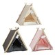 image 6 of Living and Home Cozy Pet Tent with Thick Cushion for Cats & Dogs | Grey | One Size