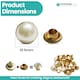 image 2 of 10.5mm Faux Pearl Rivets, Gold Pearl Stud Embellishments - 10pcs