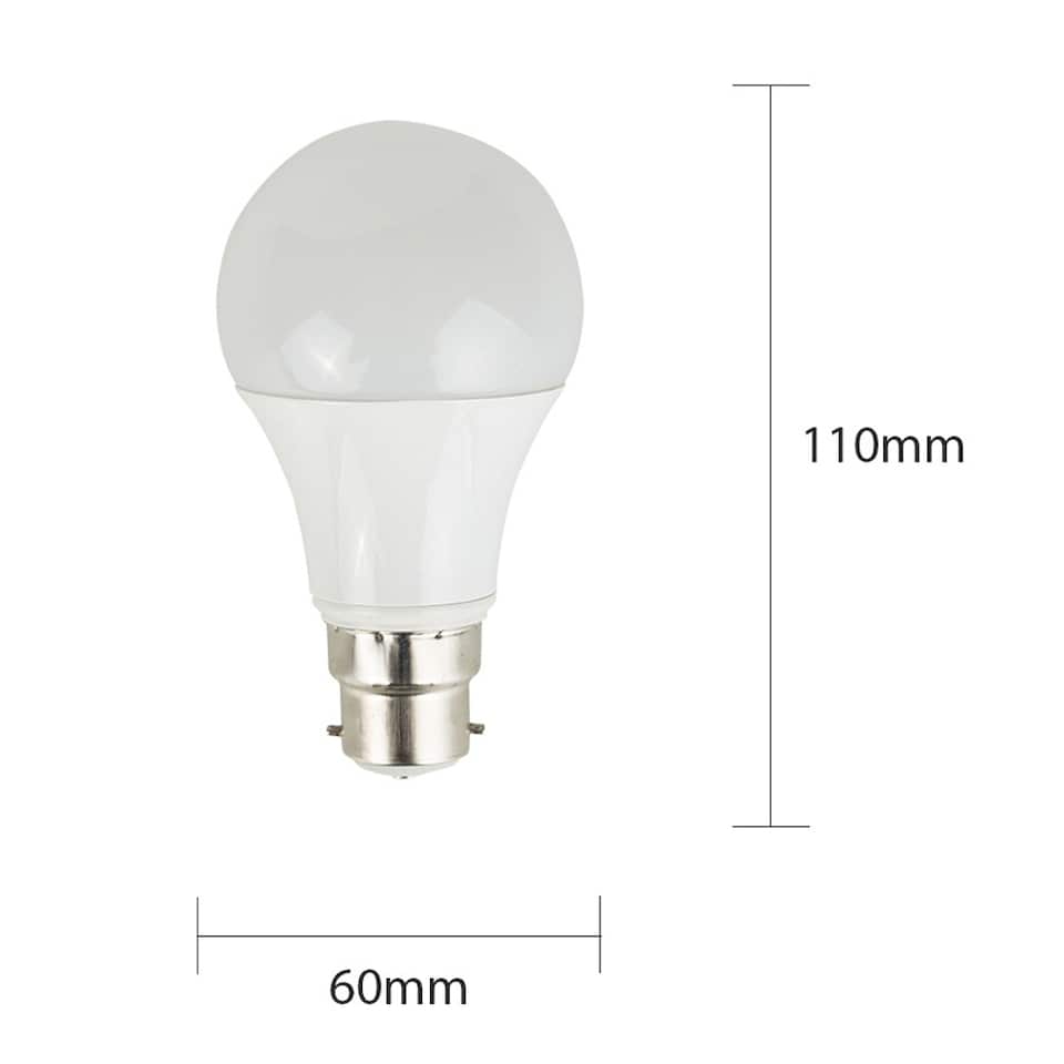 image 1 of ValueLights 2 Pack B22 White GLS Light Bulbs | White