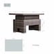 image 7 of Direct Wicker Outdoor Garden Rattan Rising Table with 5mm Clear Tempered Glass Top, Aluminium Frame for Patio, Balcony | Brown