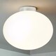 image 3 of CGC FRAZER White Opal Glass Surface Mount Round Ceiling Light Chrome Finish White