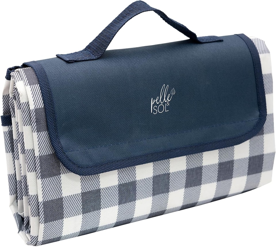 image 1 of Pelle & Sol Blue Picnic Blanket Waterproof 200x140cm