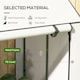 image 4 of Outsunny Mini Greenhouse with Shelves and Roll Up Door, 100x80x150cm, White