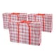 image 1 of S&d, Laundry Zip Bags XXL Heavy Duty Storage Bags Reusable Nylon Large for Moving Clothes Wardrobe Waterproof -3pcs (Red)