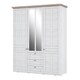 image 3 of Iloppa 3 Door Wardrobe in Snowy Oak/Oak Nelson