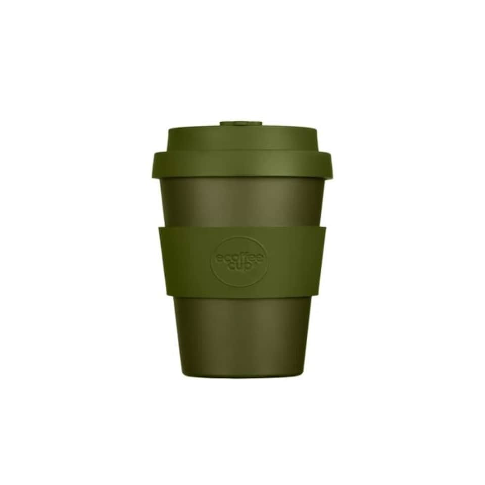 image 1 of Ecoffee Cup 8oz 240ml Reusable Eco-Friendly 100% Plant Based Coffee Cup with Silicone Lid & Sleeve - Melamine Free Travel Mug N/A | Oberon
