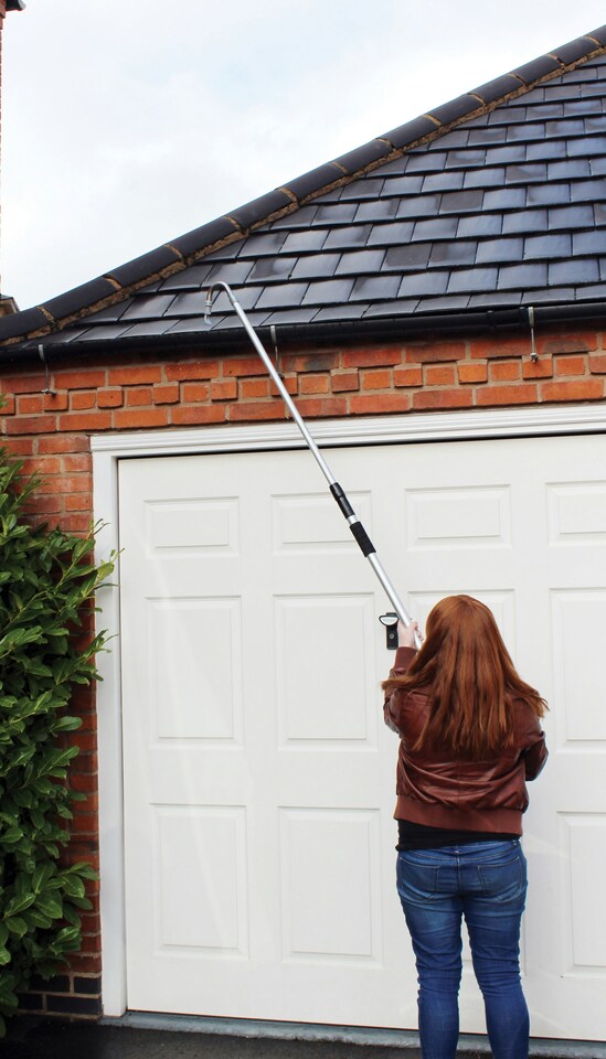 image 1 of Large Telescopic Extendable Gutter Cleaner Pole Pipe Water Drain Roof Hose 185cm