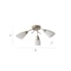 image 7 of ValueLights Barine Brushed Silver Semi-Flush Light & Bulb | Chrome