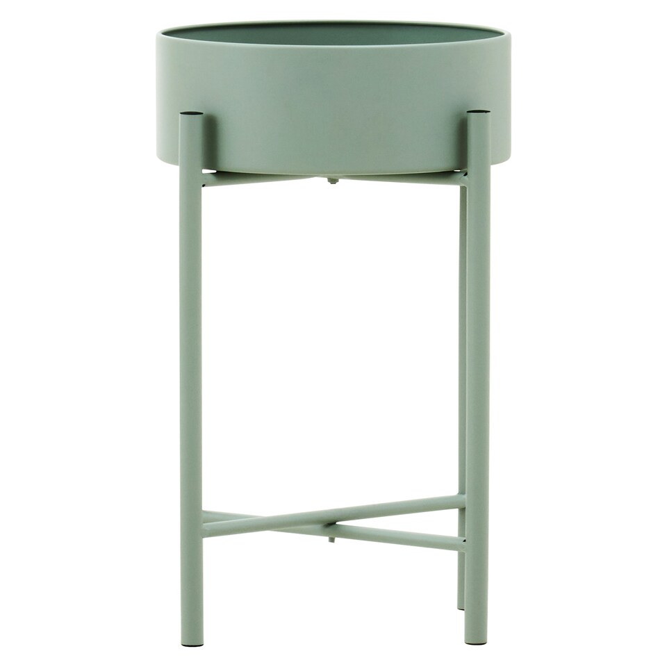 image 1 of Interiors by Premier Contemporary Small Green Floor Standing Planter, Sturdy Outdoor Pot For Flowers, Durable Floor Planter Green